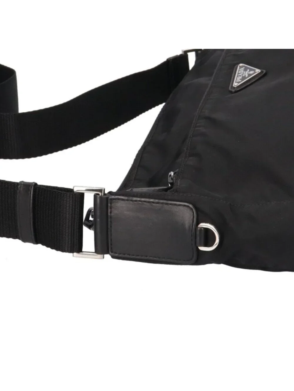 Prada Shoulder Bag Nylon Black Ancient